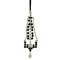 CC Christmas Decor 7" Black and White Artificial Pearl Dangle Christmas Pendant Ornament